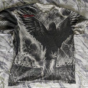 OG Vintage Affliction Shirt: Angel Storm in a Field (medium)